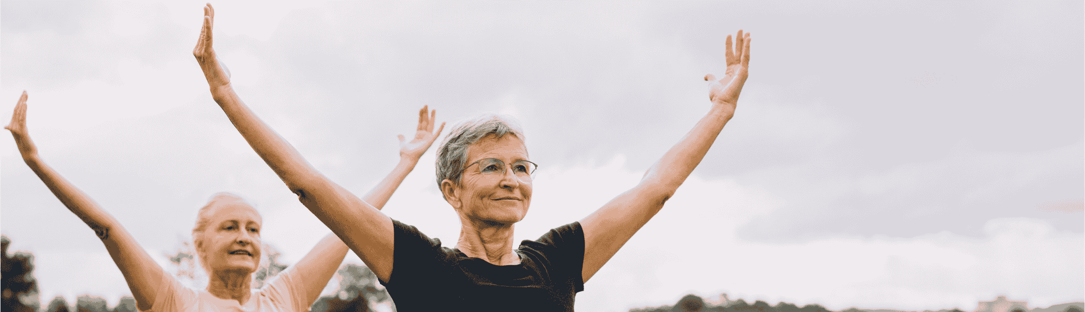 Image of older people exercising in the outdoors