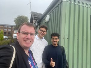 Engagement Team Leader Steve with Raphael and Hussein from the university of lancashire on work experience out on engagement for healthwatch lancashire